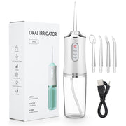 Portable USB Rechargeable Oral Irrigator – 3-Mode Water Flosser