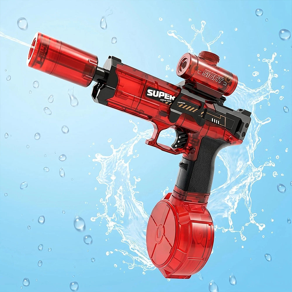 Next-Gen Rechargeable Automatic Electric Water Gun with LED Flame Effect