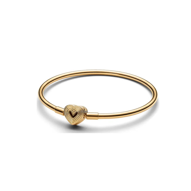 Silver Heart-Shaped Buckle Bracelet