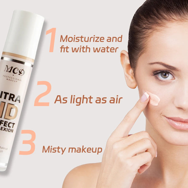 9 Shade Full Coverage Concealer Liquid Foundation