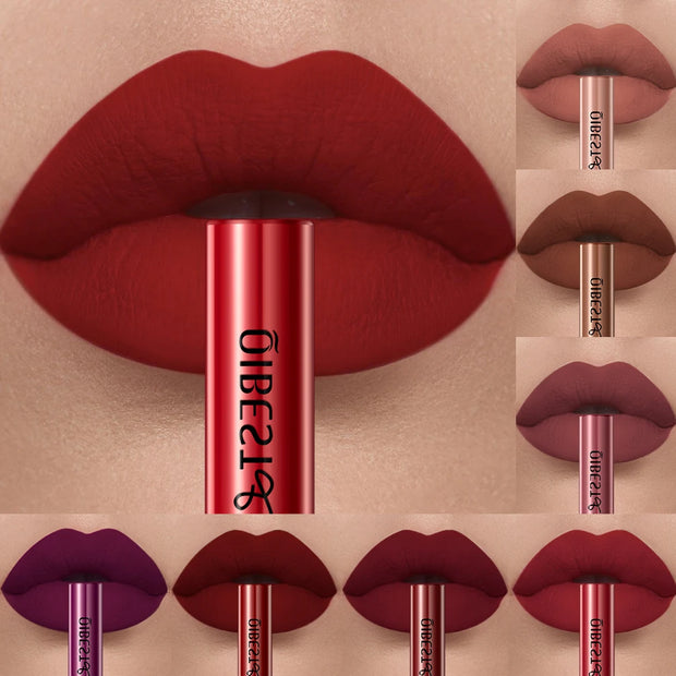 QIBEST Matte Liquid Lipstick Waterproof Long Lasting Velvet Lip Gloss