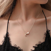 SUMENG Fashion Tiny Heart Dainty Initial Necklace Gold Silver