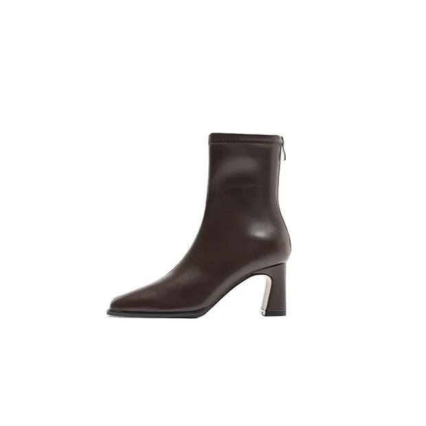 Square Ankle Boots Autumn Comfortable