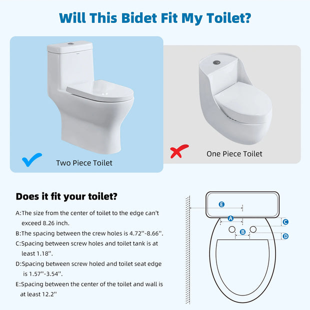 Dual Nozzle Bidet Attachment For Toilet