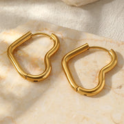 DOTIFI Stainless Steel Hollow Heart-Shaped Earrings