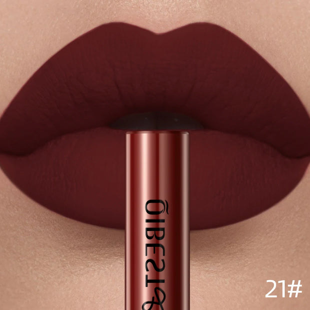 QIBEST Matte Liquid Lipstick Waterproof Long Lasting Velvet Lip Gloss