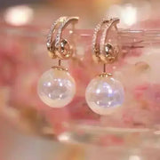 Korean Women Retro Drip Glaze Red Flower Earrings