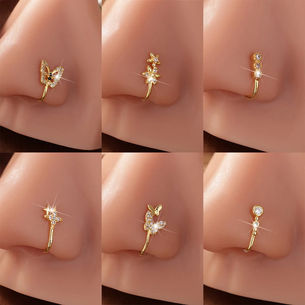 6PCS Fake Nose Ring
