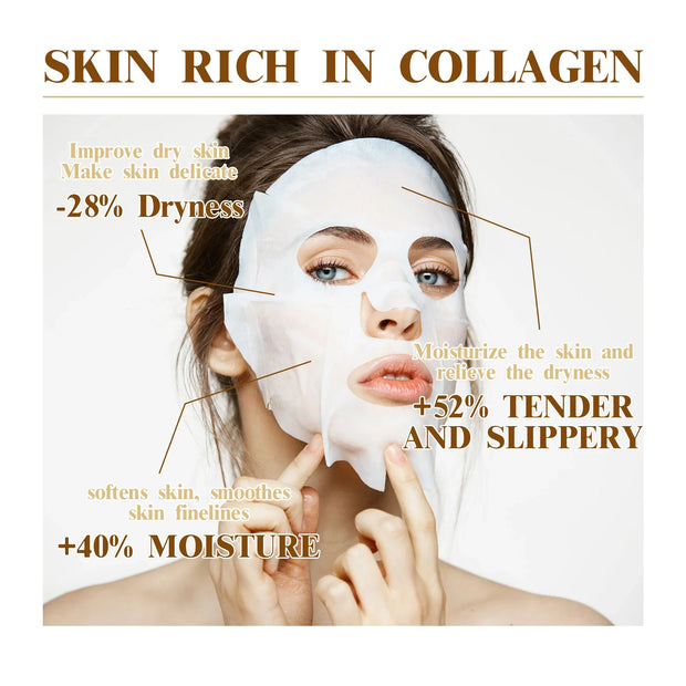 10PCS Collagen Anti Wrinkle Facial Mask  Korean Cosmetics