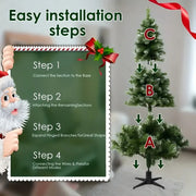 Christmas Tree with 300 Lights Artificial Xmas Tree with 360 Rotation