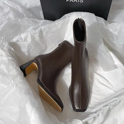 Square Ankle Boots Autumn Comfortable