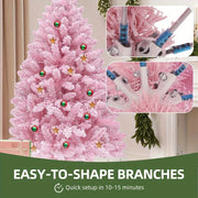 Pink Artificial Christmas Tree, Flocked Spruce Artificial Christmas Tree