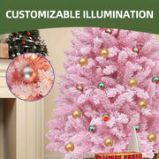 Pink Artificial Christmas Tree, Flocked Spruce Artificial Christmas Tree