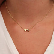 SUMENG Fashion Tiny Heart Dainty Initial Necklace Gold Silver