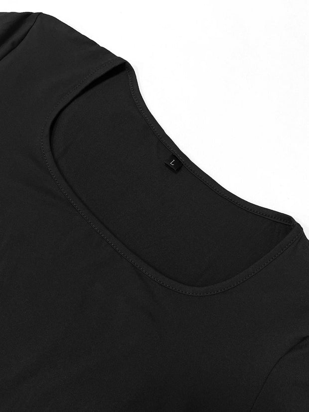 Causual Fashion Scoop Neck Long Dress