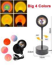Sunset Light LED Rainbow Neon Night Lamp Sunset Projector