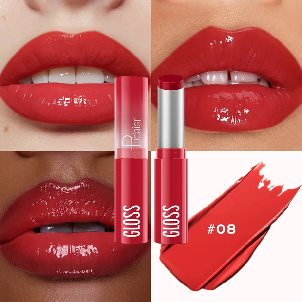 Waterproof Lipstick with Glass Mirror and Plumping Effect