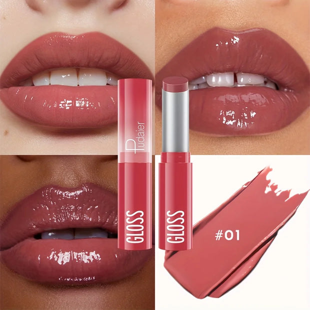Waterproof Lipstick with Glass Mirror and Plumping Effect