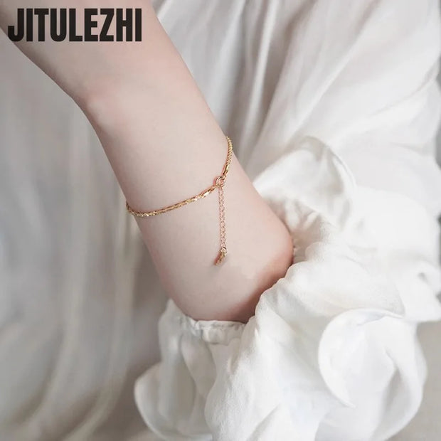 18K Gold Bracelet For WomenSparkling Luxury Design