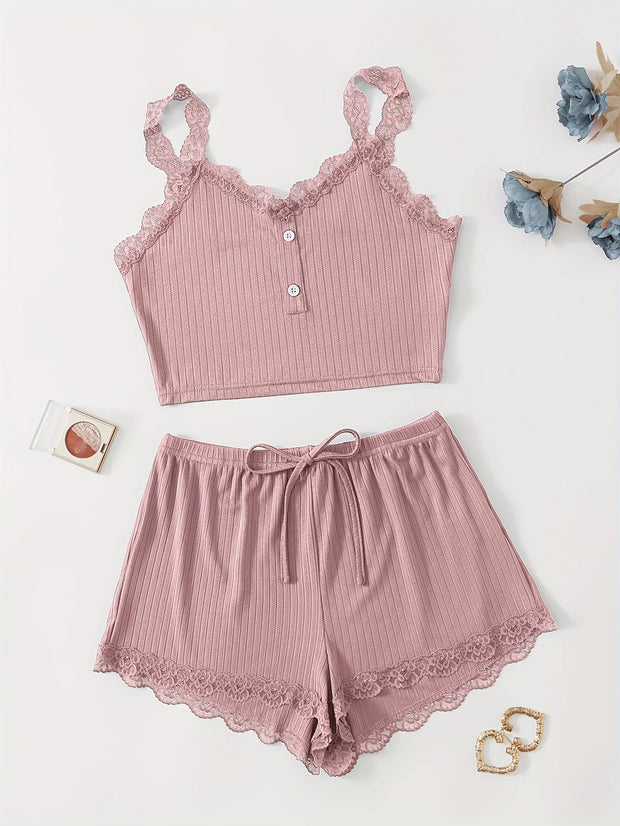 pillo Two-Piece Pajama Set Solid Color
