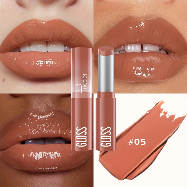 Waterproof Lipstick with Glass Mirror and Plumping Effect