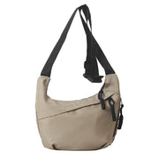 Neutral style tote bag with strap for carrying fitness items.