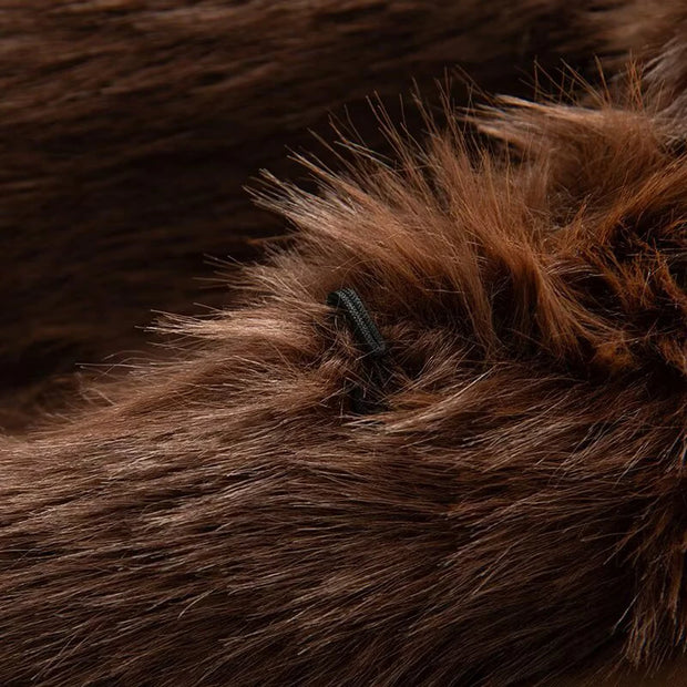 ZERAINS French minimalist style flip collar long