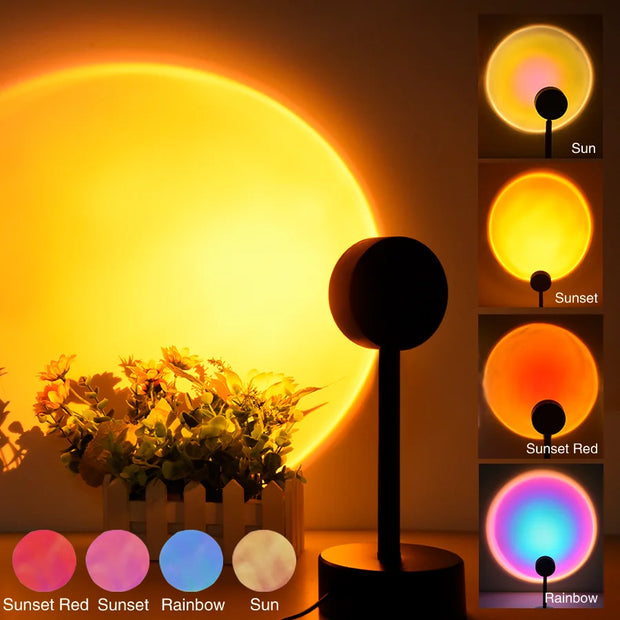 Sunset Light LED Rainbow Neon Night Lamp Sunset Projector