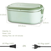 Bento Box 1L 220V 110V Electric Lunch Box Stainless Steel Food Warmer Heating