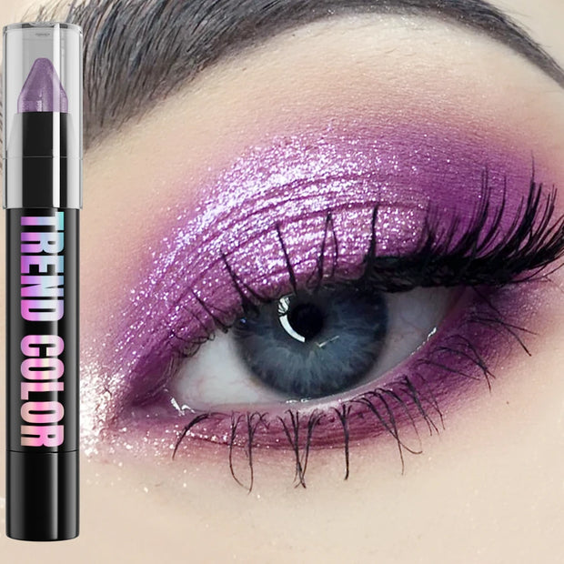 24 Colors Pearlescent Glitter Eyeshadow Eyeliner Pencil Waterproof
