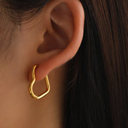 DOTIFI Stainless Steel Hollow Heart-Shaped Earrings