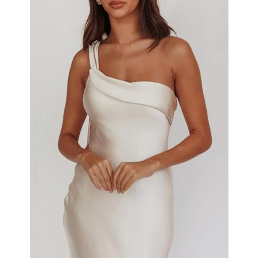 Wedding Guest Dresses  Elegant Backless Ruffle Sleeveless