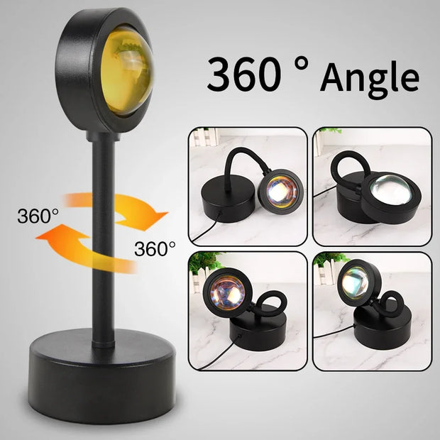 Sunset Light LED Rainbow Neon Night Lamp Sunset Projector