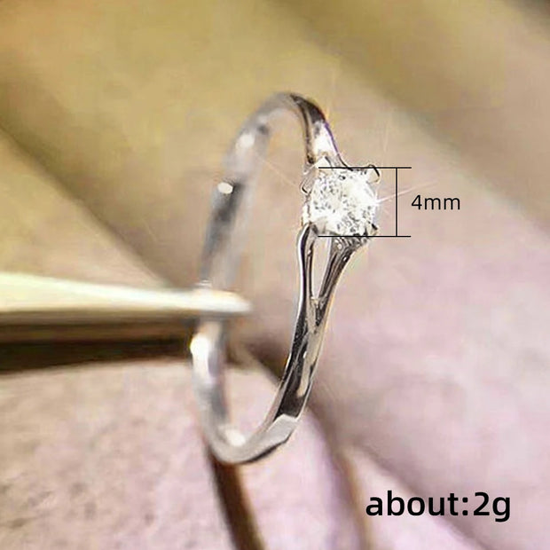 Cubic Zirconia Simple Elegant Female Finger Accessory