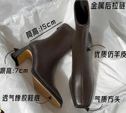 Square Ankle Boots Autumn Comfortable