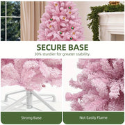Pink Artificial Christmas Tree, Flocked Spruce Artificial Christmas Tree