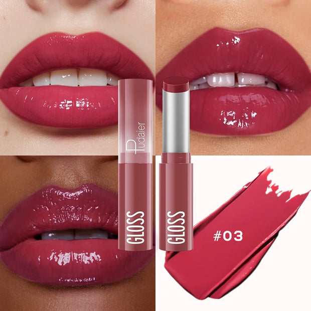 Waterproof Lipstick with Glass Mirror and Plumping Effect