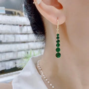 Green Zircon Crystal Water Drop Earring