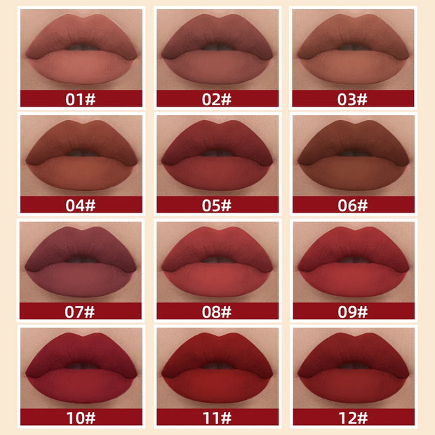 QIBEST Matte Liquid Lipstick Waterproof Long Lasting Velvet Lip Gloss