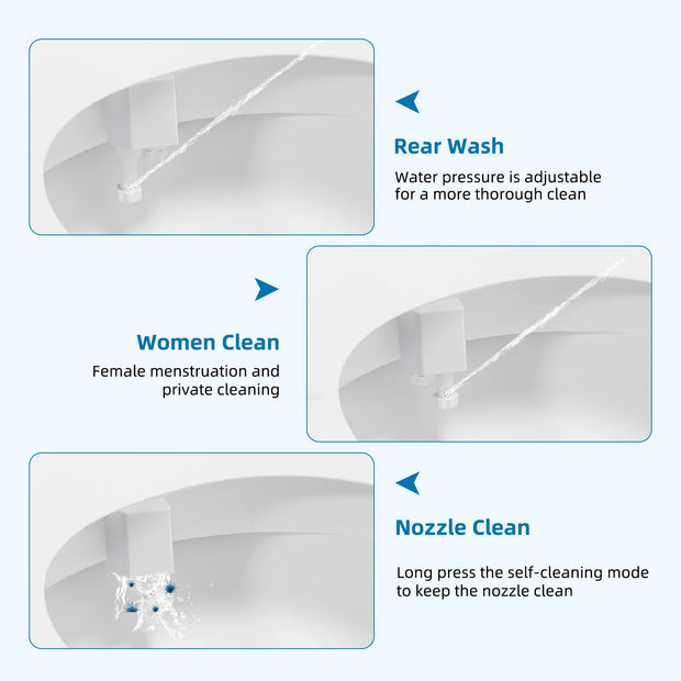 Dual Nozzle Bidet Attachment For Toilet