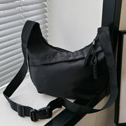 Neutral style tote bag with strap for carrying fitness items.