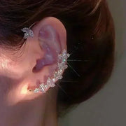 Korean Women Retro Drip Glaze Red Flower Earrings